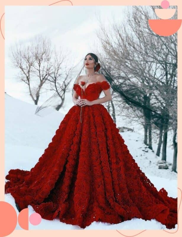 vestido de noiva colorido vermelho paixão