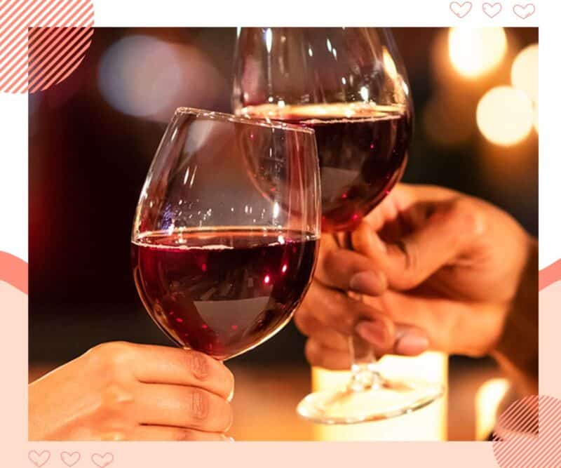jantar romantico com vinho