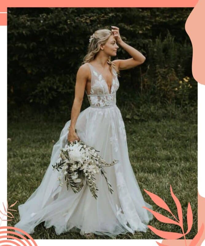vestido de noiva branco campo longo