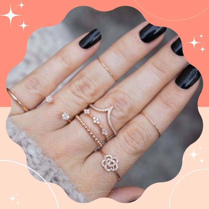 anéis femininos minimalistas