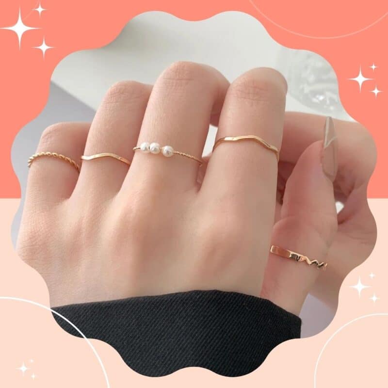 anéis minimalistas femininos