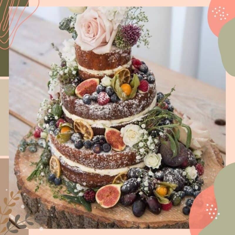 bolo de casamento boho frutas