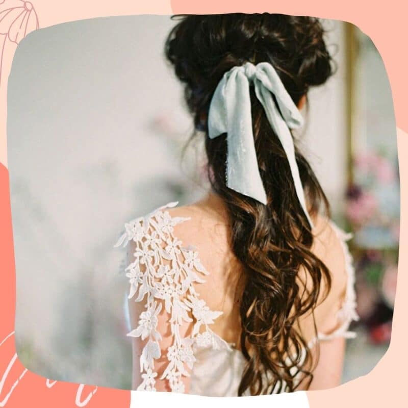 cabelo da noiva com laço