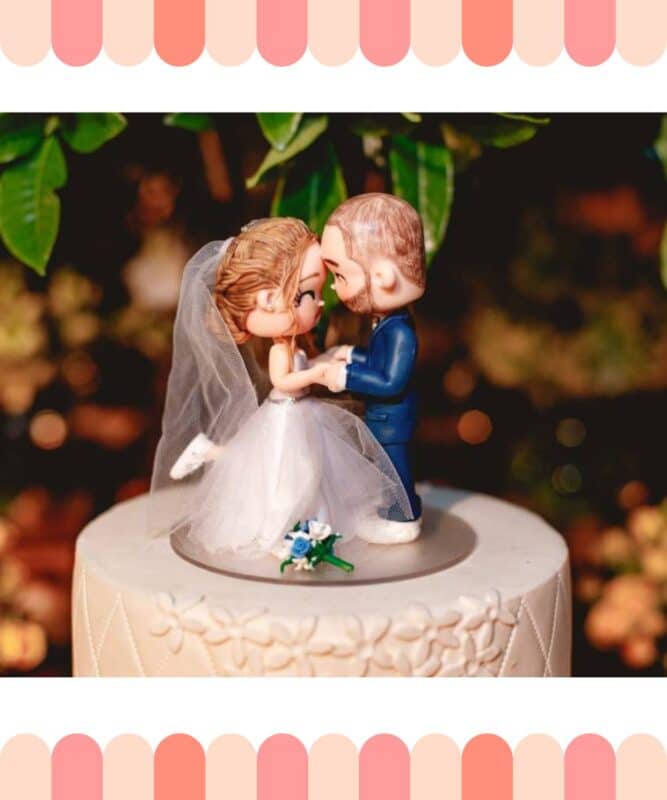 topo de bolo de casamento casal fofinho