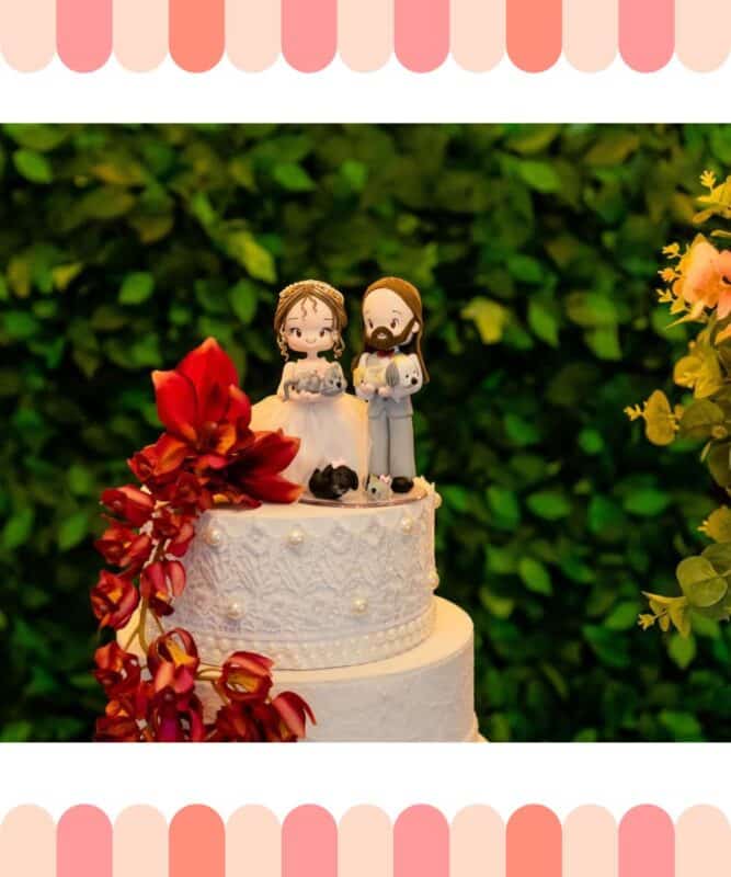 topo de bolo de casamento casal moderno lindo