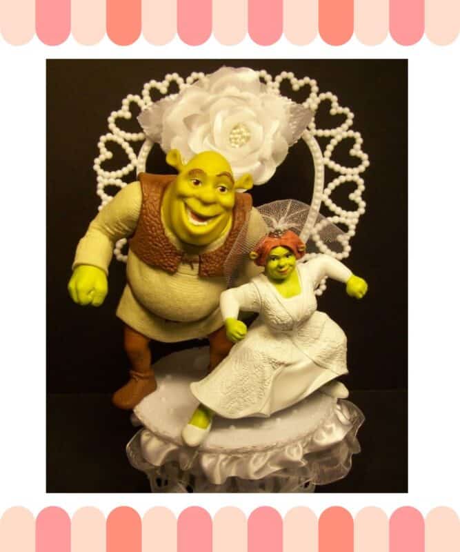 topo de bolo de casamento shrek