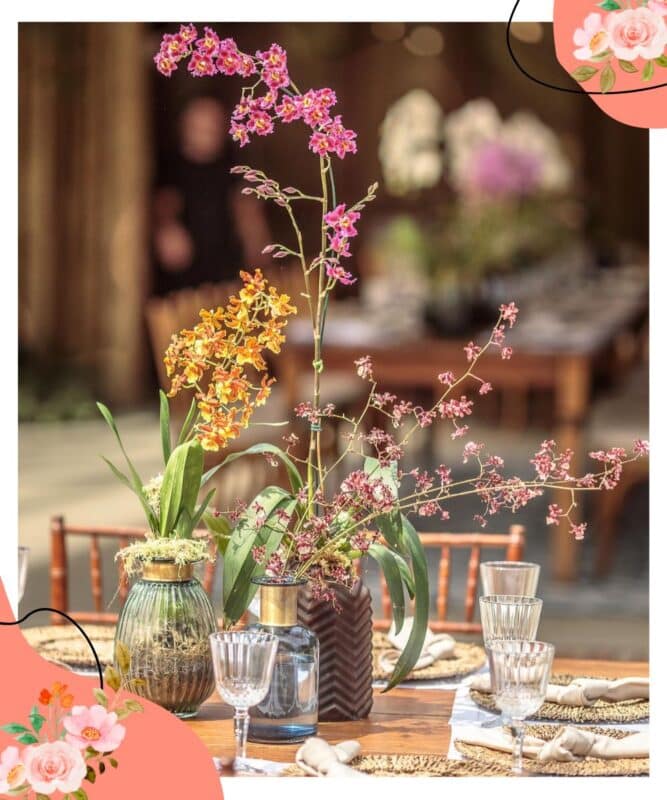 centro de mesa casamento orquídea