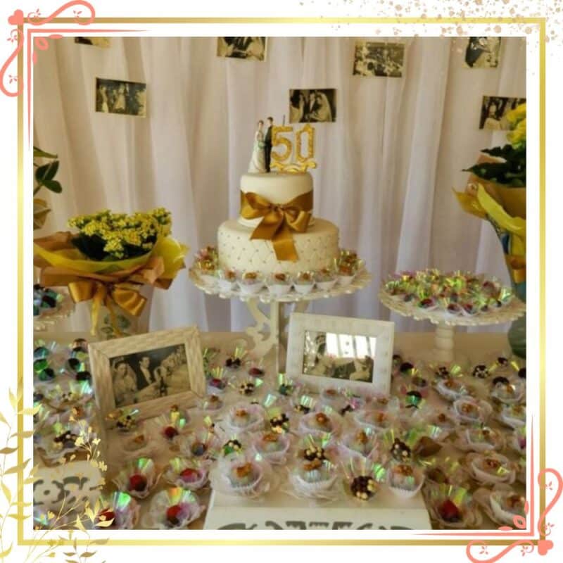 bodas de ouro mesa de doces