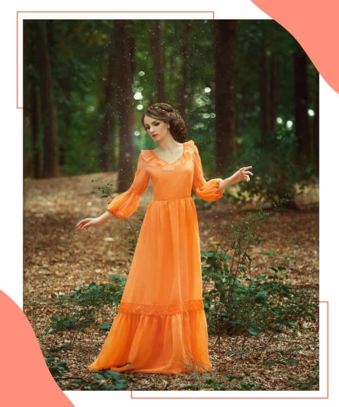 vestido laranja claro casamento convidada