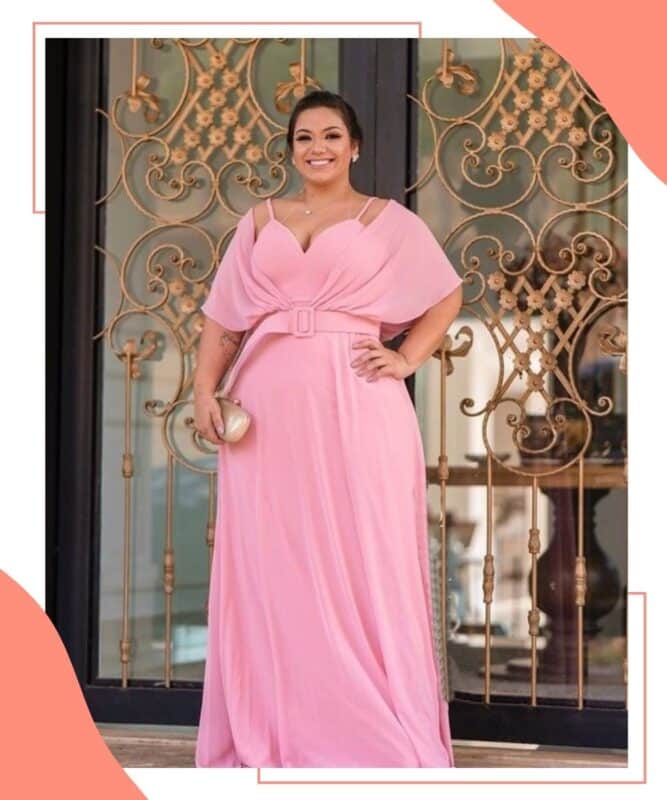 vestido para convidada de casamento rosa claro