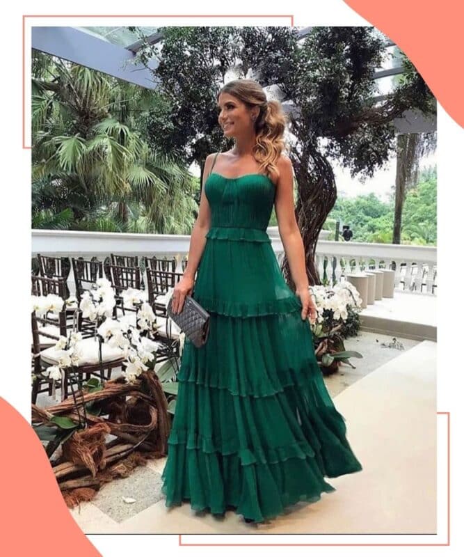 vestido verde para convidada de casamento