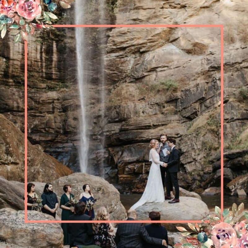casamento na cachoeira com poucos convidados