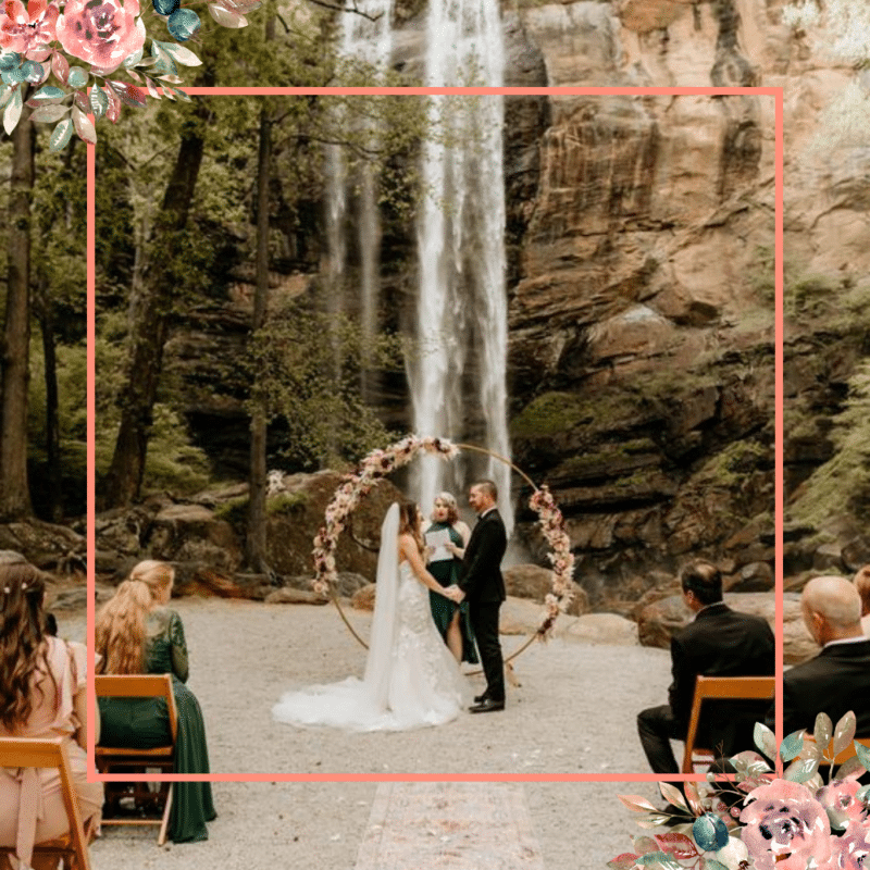 conforto dos convidados em casamento na cachoeira