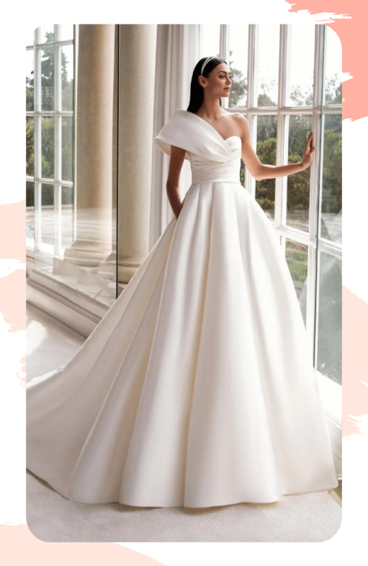 vestido de noiva rodado cetim branco lindo