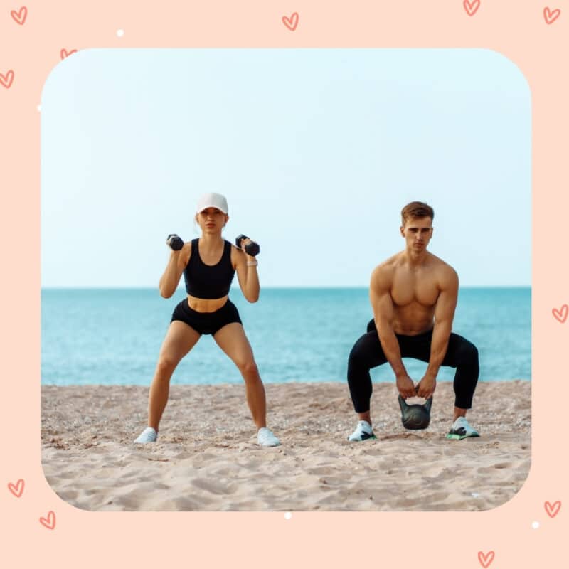 casal praticando exercicio fisico