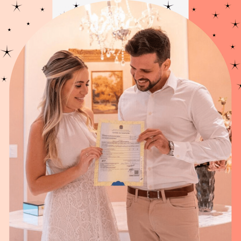 casamento civil homem e mulher com certidão