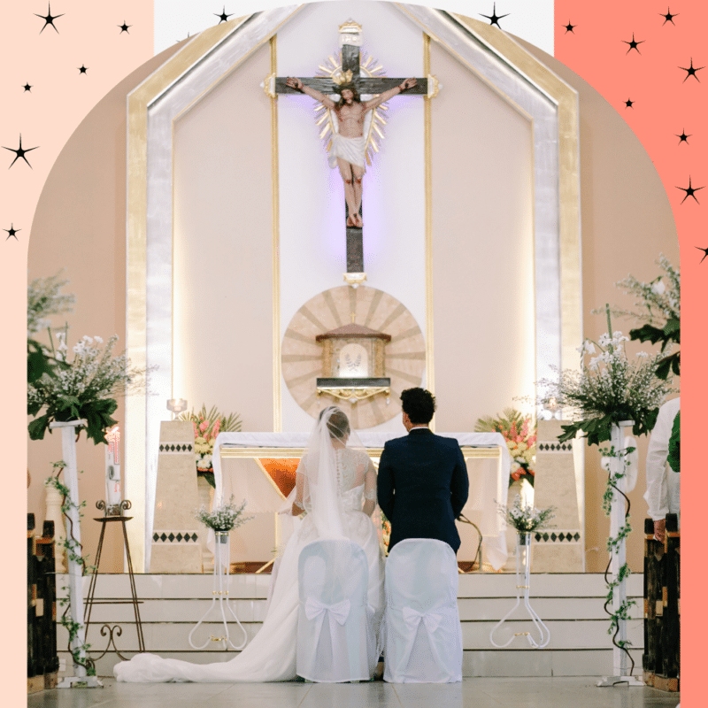 noivo e noiva casamento na igreja