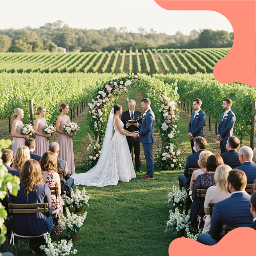 CASAMENTO EM FRENTE A PARERAIS DE UVAS