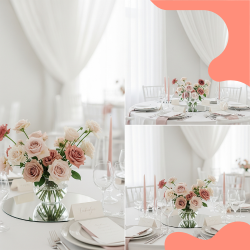 decoração para CASAMENTO MINIMALISTA com flores