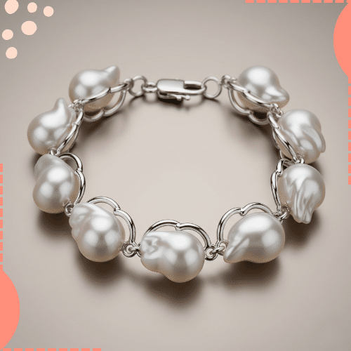 pulseira com pérolas barrocas diferente moderna